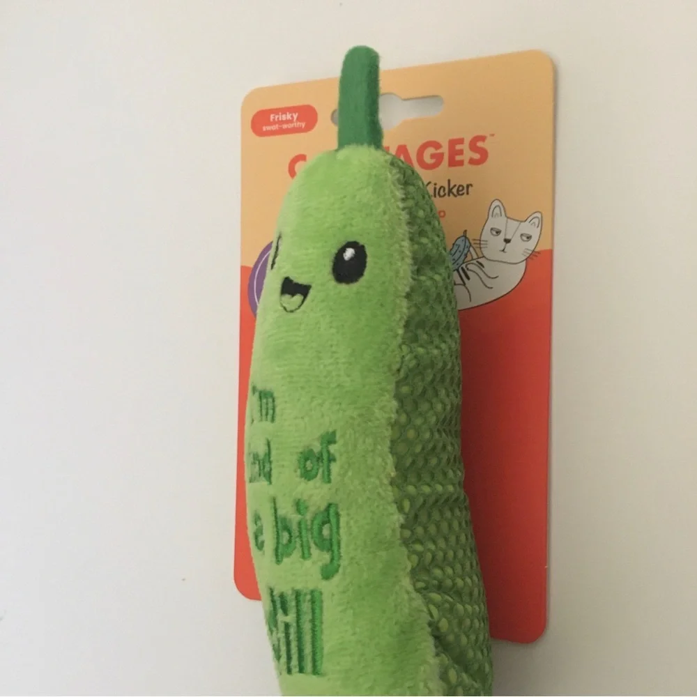 Catstages Crunchy Pickle Kicker Toy with Crinkle Noise NEW